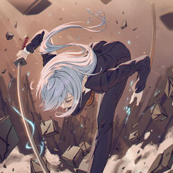 This is a pixiv picture whose title is 三輪霞.