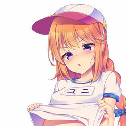 This is a pixiv picture whose title is お腹を見せてくれるユニちゃん（18）.
