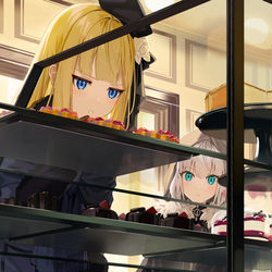 This is a pixiv picture whose title is 「どれもこれも捨てがたいな…？」.