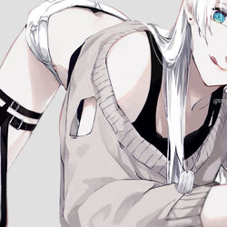 This is a pixiv picture whose title is 「誘ってるの？」.
