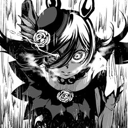 This is a pixiv picture whose title is 碧薔薇の追跡者.