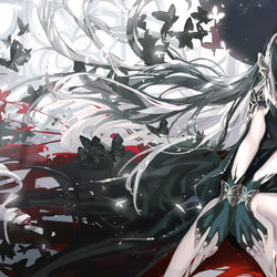 This is a pixiv picture whose title is 『UNDER BLACK』 Seraph.