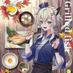 This is a pixiv picture whose title is 焼き魚定食.