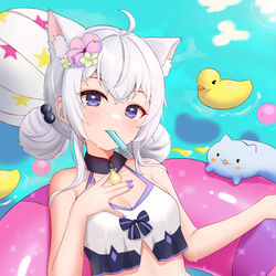 This is a pixiv picture whose title is 白灯.
