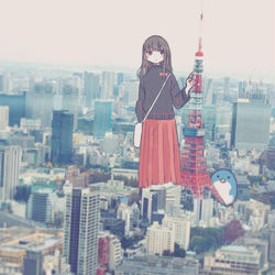 This is a pixiv picture whose title is Hello Tokyo.