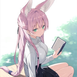 This is a pixiv picture whose title is 休憩中.