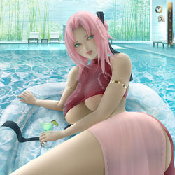 This is a pixiv picture whose title is Sakura Haruno 春野 サクラ.