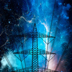 This is a pixiv picture whose title is 宇宙鉄塔.