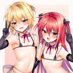 This is a pixiv picture whose title is メイドくん.
