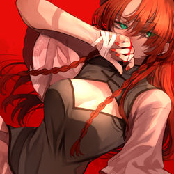 This is a pixiv picture whose title is 戦う茶芸お姉さん.