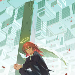 This is a pixiv picture whose title is 天使惡魔.