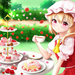 This is a pixiv picture whose title is tea time🍓☕️.
