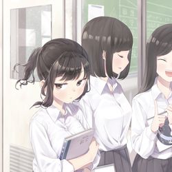 This is a pixiv picture whose title is 廊下ですれ違う時は丁寧に会釈してくれる部活の後輩.