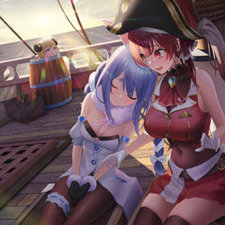This is a pixiv picture whose title is 帰航.
