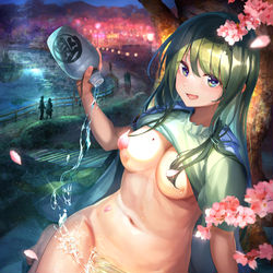 This is a pixiv picture whose title is 花見.