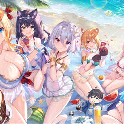 This is a pixiv picture whose title is 公主连结一周年.