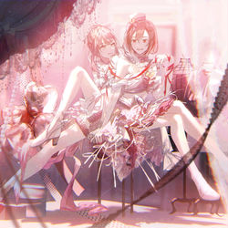 This is a pixiv picture whose title is 秘密のドレスルーム…….
