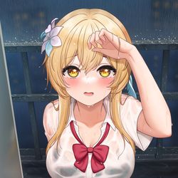 This is a pixiv picture whose title is 雨.