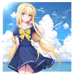 This is a pixiv picture whose title is アリス（セーラー服）.