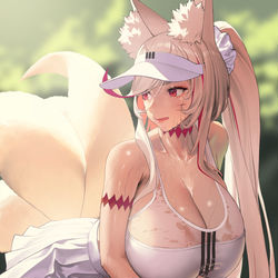 This is a pixiv picture whose title is 테니스 구미호.