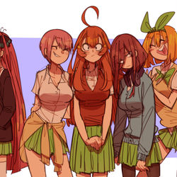 This is a pixiv picture whose title is Quintuplets.