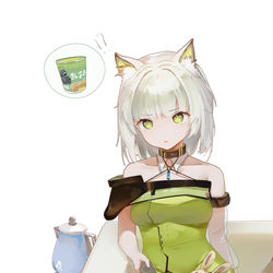 This is a pixiv picture whose title is 凯 尔 希 方 便 食 品.
