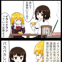 This is a pixiv picture whose title is 【四コマ】どうしてもヤリたいメリーの四コマ.