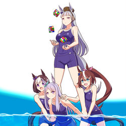 This is a pixiv picture whose title is ドキッ!丸ごとウマ娘だらけの水中騎バ戦大会.