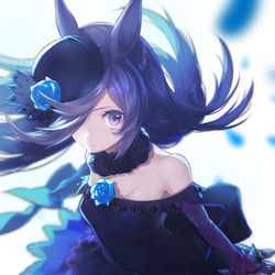 This is a pixiv picture whose title is 漆黒のステイヤー.