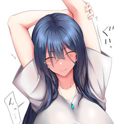 This is a pixiv picture whose title is のびちち.