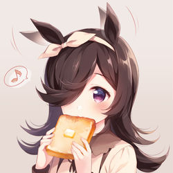 This is a pixiv picture whose title is 朝はパン派なライスシャワー.
