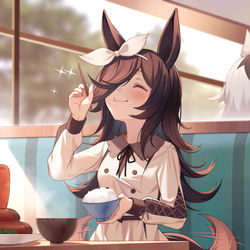 This is a pixiv picture whose title is やっぱりライスが好き.