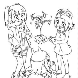 This is a pixiv picture whose title is ドローン.