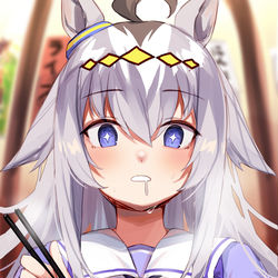 This is a pixiv picture whose title is オグリ！今日は好きなだけ食べていいぞ！.