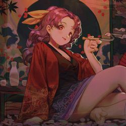 This is a pixiv picture whose title is 駒草太夫.
