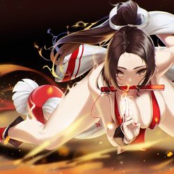 This is a pixiv picture whose title is Mai Shiranui.