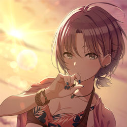 This is a pixiv picture whose title is 「夕方だから」.
