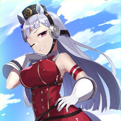 This is a pixiv picture whose title is 🏇.