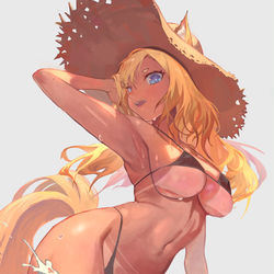 This is a pixiv picture whose title is Black skin.