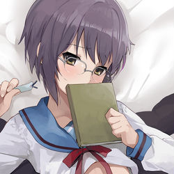 This is a pixiv picture whose title is 長門有希.