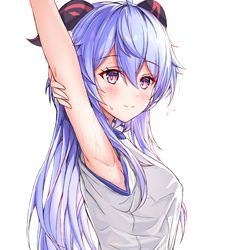 This is a pixiv picture whose title is 甘雨(原神).