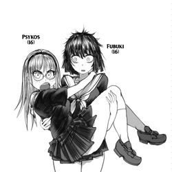 This is a pixiv picture whose title is Teen Fubuki & Psykos x KlK.