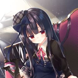 This is a pixiv picture whose title is 黒髪ロングお嬢様.