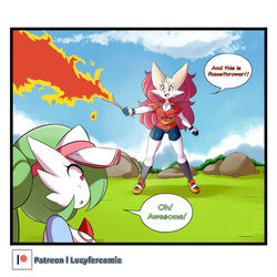 This is a pixiv picture whose title is Braixen stick.