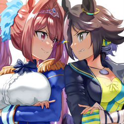 This is a pixiv picture whose title is ダイワスカーレット＆ウオッカ.