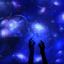 This is a pixiv picture whose title is 连海水都无法全面包裹住的可能就是自由。.