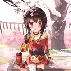 This is a pixiv picture whose title is 桜めぐみん.