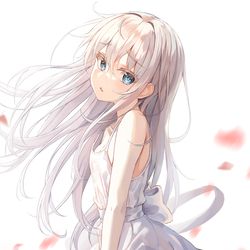 This is a pixiv picture whose title is 白い少女.