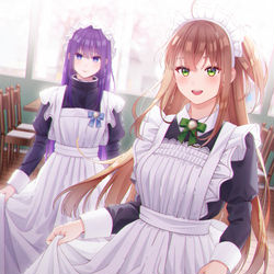 This is a pixiv picture whose title is 「お帰りなさいませ、ご主人さま！」.