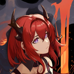This is a pixiv picture whose title is Surtr.